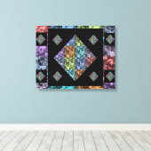 Abstracte multikleurige Floral Canvas Art (20 X 16 (Insitu (Houten vloer))