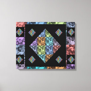 Abstracte multikleurige Floral Canvas Art (20 X 16 Afdruk