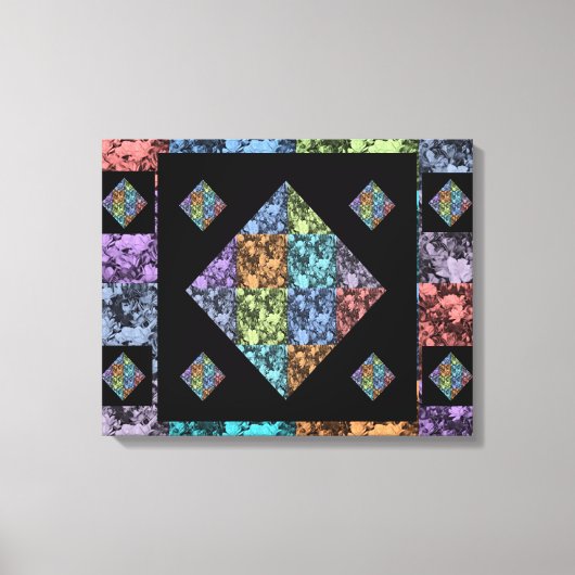 Abstracte multikleurige Floral Canvas Art (20 X 16 Afdruk (Voorkant)