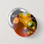 Abstracte multikleurige lens flare ronde button 5,7 cm (Voorkant /achterkant)