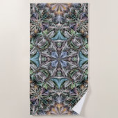 Abstracte multikleurige succulente tuingroene roos strandlaken (Voorkant)