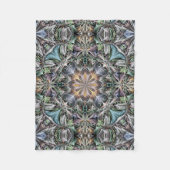 Abstracte multikleurige succulente tuinrozet fleece deken (Voorkant)