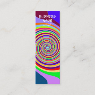Abstracte multikleurige SWIRL Bladwijzer Business Mini Visitekaartje