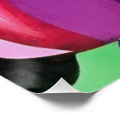 Abstracte multikleurige Tulpen met meerdere kleure Perfect Poster (Hoek)