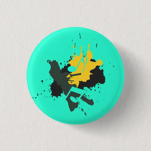 Abstracte Musical Notes-Button Ronde Button 3,2 Cm