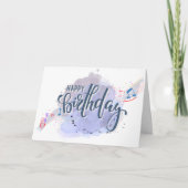 Abstracte Musical Notes Happy Birthday Kaart (Voorkant)