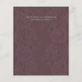 Abstracte Mustard Merlot Wedding nodigt budget uit (Achterkant)