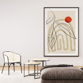 Abstracte muurinrichting, Boho Canvas