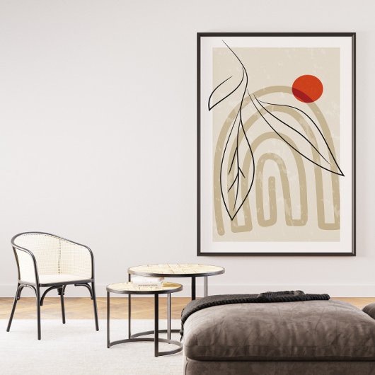 Abstracte muurinrichting, Boho Canvas