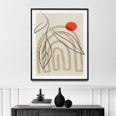 Abstracte muurinrichting, Boho Canvas