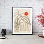 Abstracte muurinrichting, Boho Canvas<br><div class="desc">De gedempte kleuren en het minimalistische ontwerp maken deze print de perfecte aanvulling op elke moderne,  boho of midden-eeuw geïnspireerde inrichting. Gedrukt op hoogwaardig canvas of posters papier,  is deze print zeker om een statement te maken in elke kamer.</div>