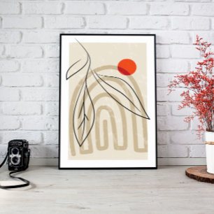 Abstracte muurinrichting, Boho Canvas Afdruk