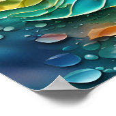 Abstracte muurkunst, laat levendige kleuren achter poster (Hoek)