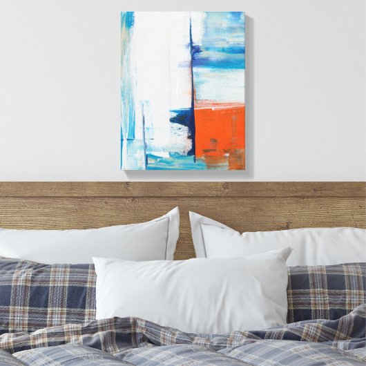 Abstracte muurkunst schilderij Canvas Print (Insitu (Slaapkamer))