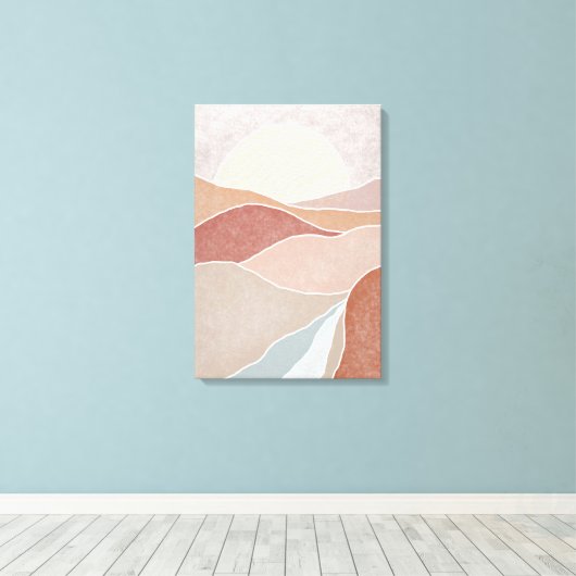 Abstracte muurschildering canvas afdruk (Insitu (Houten vloer))