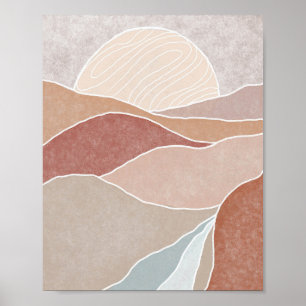 Abstracte muurschildering poster