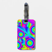 Abstracte muziek bagagelabel (Achterkant verticaal)