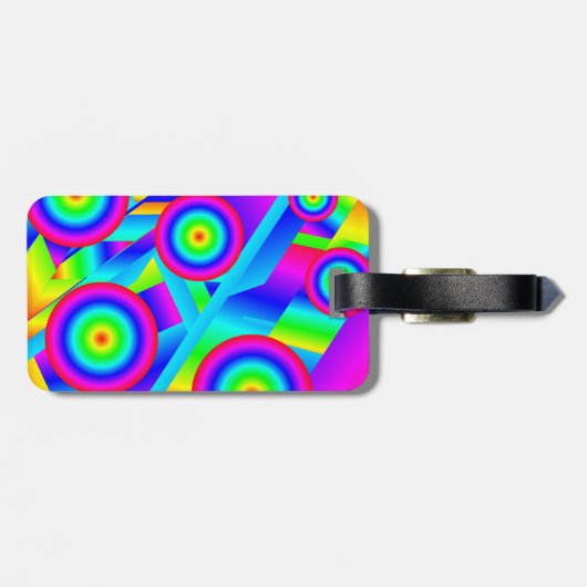 Abstracte muziek bagagelabel (Achterkant horizontaal)