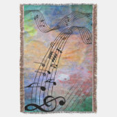 abstracte muziek deken (Voorkant Verticaal)