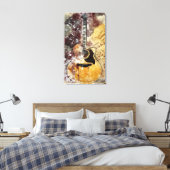 Abstracte muziek gitaar canvas kunst aan de muur (Insitu (Slaapkamer))