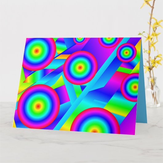 Abstracte muziek kaart (Gele Bloem)