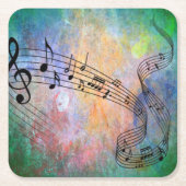 abstracte muziek kartonnen onderzetters (Voorkant)