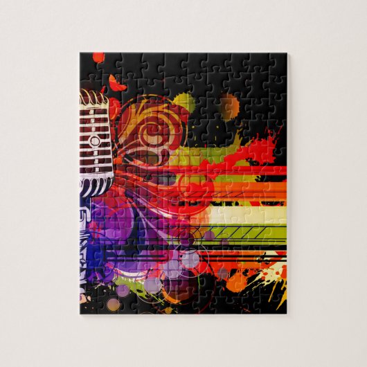 Abstracte muziek legpuzzel (Verticaal)