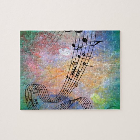 abstracte muziek legpuzzel (Horizontaal)