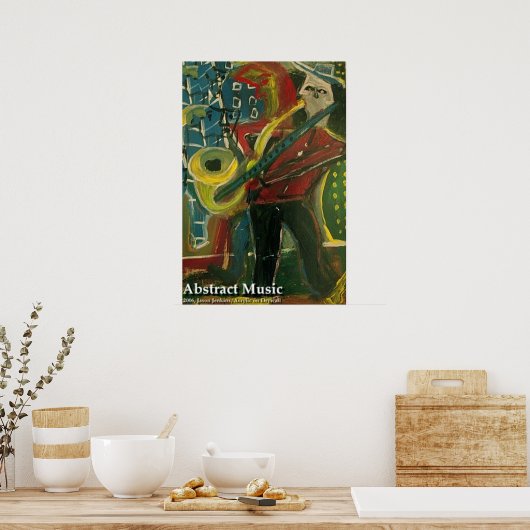 Abstracte muziek poster (Keuken)