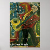 Abstracte muziek poster (Voorkant)