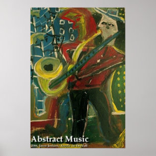 Abstracte muziek poster