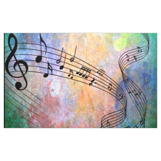 abstracte muziek stof (Yard (91,4 cm))