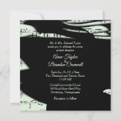 Abstracte muziek Thema bruiloft uitnodiging Mint G (Voorkant)
