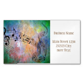 abstracte muziek visitekaartje magneet (Voorkant)