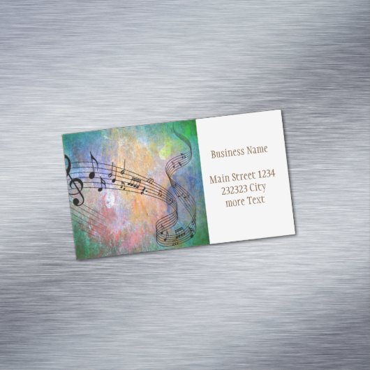 abstracte muziek visitekaartje magneet (Voorbeeld)