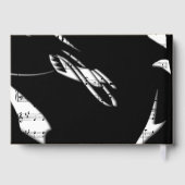 Abstracte Muziek Zwart en Wit Gastenboek (Achterkant)