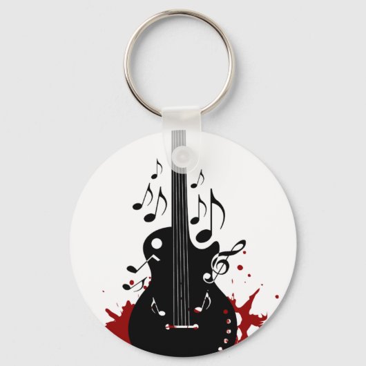 Abstracte muziekachtergrond sleutelhanger (Voorkant)