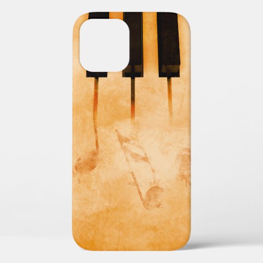 Abstracte muziekachtergrond - Toetsenbord en muzie Case-Mate iPhone Case (Achterkant)