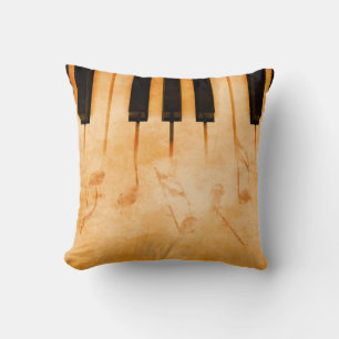Abstracte muziekachtergrond - Toetsenbord en muzie Kussen