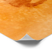 Abstracte muziekachtergrond - Toetsenbord en muzie Poster (Hoek)