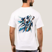 Abstracte muziekduo art t-shirt (Achterkant)