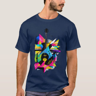 Abstracte muziekinstrumentenillustraties1 t-shirt