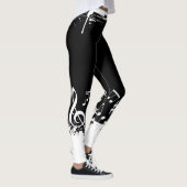 abstracte muzieknoten leggings (Rechts)