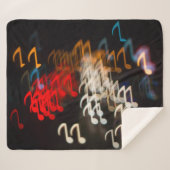 Abstracte muzieknoten: Lichten Bokeh achtergrond Sherpa Deken (Voorkant (horizontaal))