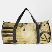 Abstracte Muzieknoten & Piano Keys Plunjezak (Achterkant)