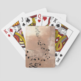 Abstracte Muzieknoten Pokerkaarten
