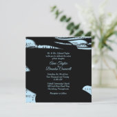 Abstracte muziekthema Weddenschap Blue Kaart (Staand voorkant)