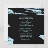 Abstracte muziekthema Weddenschap Blue Kaart (Voorkant)