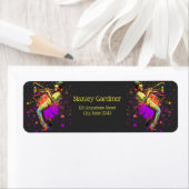 Abstracte muzikant die trompet speelt etiket (Insitu)