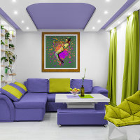 Abstracte muzikant die trompet speelt